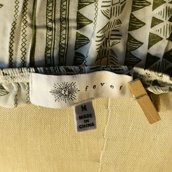 fever 3/4 Sleeve Blouse Southwestern Print Size M - Picture 5 of 5